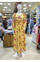 Georgette Floral Printed Long One Piece Dress (KR2247)